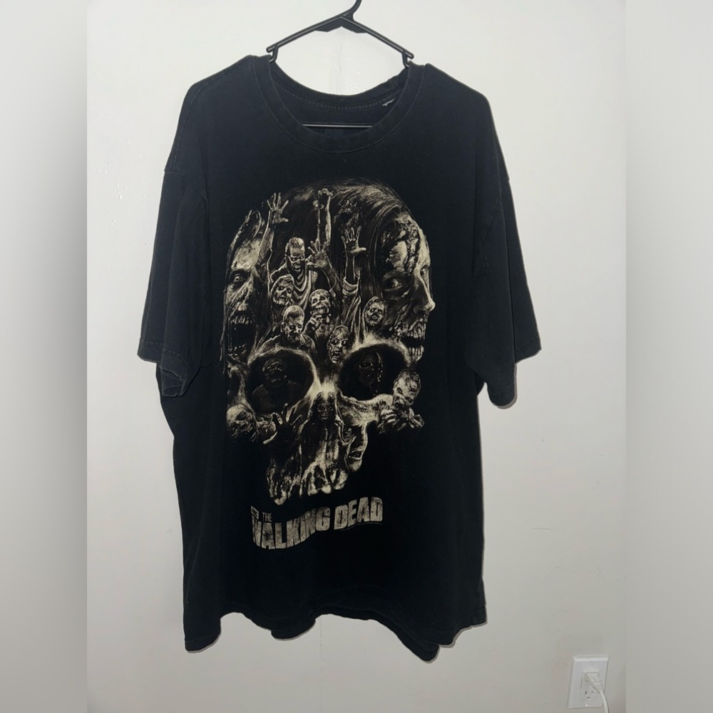 Walking Dead Mens Black Zombies Short Sleeved T-Shirt Size 4X